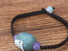 Load image into Gallery viewer, 10% OFF- 52-60mm Certified Natural Icy Jadeite Emerald A*Jade Circle Braided Bracelet 1363