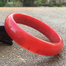 Load image into Gallery viewer, 10% OFF- 57/58/59mm Certified Natural Red Xiu Emerald A*Jade HandCarved Bangle T150
