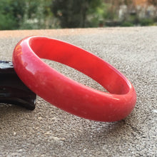 Load image into Gallery viewer, 10% OFF- 57/58/59mm Certified Natural Red Xiu Emerald A*Jade HandCarved Bangle T150