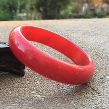 Load image into Gallery viewer, 10% OFF- 57/58/59mm Certified Natural Red Xiu Emerald A*Jade HandCarved Bangle T150