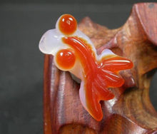 Load image into Gallery viewer, 10% OFF- Certified Natural Red Emerald A*Jade Handcarved GoldFish Pendant