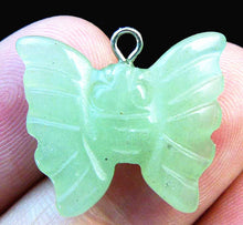 Load image into Gallery viewer, 10% OFF- Certified Natural Jadeite Emerald A*Jade Handcarved Butterfly Pendant V05701
