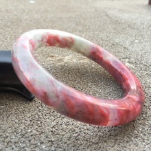 Load image into Gallery viewer, 10% OFF- 55/56/57mm Certified Natural Red Xiu Emerald A*Jade HandCarved Bangle B061