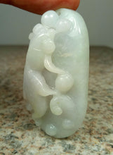 Load image into Gallery viewer, 10% OFF- Certified Natural Jadeite Emerald A*Jade HandCarved Gold Fish Pendant W0033