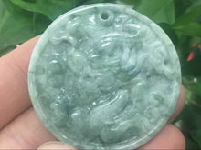 Load image into Gallery viewer, 10% OFF- Certified Natural Jadeite Emerald A*Jade Carved Dragon Pendant K954