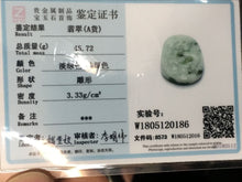 Load image into Gallery viewer, 10% OFF- Certified Natural Jadeite Emerald A*Jade HandCarved Dragon Pendant 龙0186
