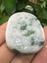 Load image into Gallery viewer, 10% OFF- Certified Natural Jadeite Emerald A*Jade HandCarved Dragon Pendant 龙0186