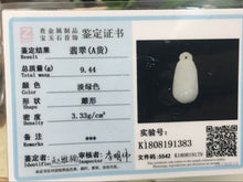 Load image into Gallery viewer, 10% OFF- Certified Natural Icy Jadeite Emerald A*Jade HandCarved Pendant 1383