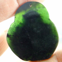 Load image into Gallery viewer, 10% OFF- Certified Natural Black-Green Emerald A*Jade HandCarved Buddha Pendant N1125