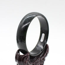 Load image into Gallery viewer, 10% OFF- 60/61/62mm Certified Natural Black-Green Emerald A*Jade Carved Bangle