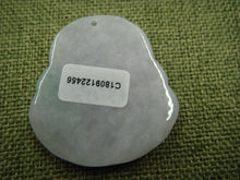 Load image into Gallery viewer, 10% OFF- Certified Natural Lavender Jadeite Emerald A*Jade HandCarved Happy Buddha God Pendant 2456