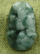 Load image into Gallery viewer, 10% OFF- Certified Natural Oily Green Jadeite Emerald A*Jade HandCarved Rabbit Pendant 2635