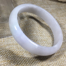 Load image into Gallery viewer, 10% OFF- 55/56/57mm Certified Natural Lavender Jadeite Emerald A*Jade HandCarved Bangle T063