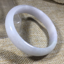 Load image into Gallery viewer, 10% OFF- 55/56/57mm Certified Natural Lavender Jadeite Emerald A*Jade HandCarved Bangle T063