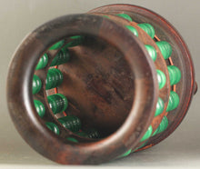Load image into Gallery viewer, 5.4''H-Chinese Genuine Natural Green Jadeite Emerald A*Jade HandCarved Abacus Can Be A Pen Container Can Rotate 转运珠