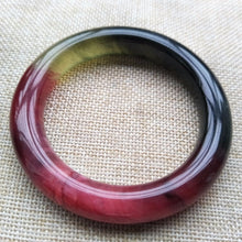Load image into Gallery viewer, 10% OFF- 55/56/57mm Certified Natural Icy 3 Color Jadeite Emerald A*Jade HandCarved Bangle F107