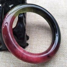 Load image into Gallery viewer, 10% OFF- 55/56/57mm Certified Natural Icy 3 Color Jadeite Emerald A*Jade HandCarved Bangle F107