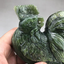 Load image into Gallery viewer, 6.30in H, 2.45 lbs-Chinese Genuine Natural Green Jasper Jade HandCarved Rooster Statue