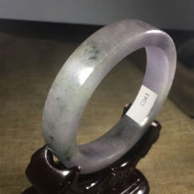 Load image into Gallery viewer, 10% OFF- 57/58/59mm Certified Natural Lavender Jadeite Emerald A*Jade HandCarved Bangle C043/A97