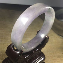 Load image into Gallery viewer, 10% OFF- 57/58/59mm Certified Natural Lavender Jadeite Emerald A*Jade HandCarved Bangle C043/A97