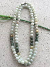 Load image into Gallery viewer, 10% OFF- 20in/508mm Certified Natural 3 Color Jadeite Emerald A*Jade Handcarved Beads Bracelet-Necklace 0253