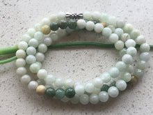Load image into Gallery viewer, 10% OFF- 20in/508mm Certified Natural 3 Color Jadeite Emerald A*Jade Handcarved Beads Bracelet-Necklace 0253