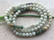 Load image into Gallery viewer, 10% OFF- 20in/508mm Certified Natural 3 Color Jadeite Emerald A*Jade Handcarved Beads Bracelet-Necklace 0253
