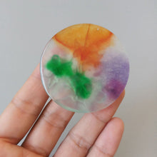 Load image into Gallery viewer, 10% OFF- Certified Natural 3 Color Icy Jadeite Emerald A*Jade HandCarved Flower Pendant A1940