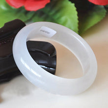 Load image into Gallery viewer, 10% OFF- 58/59/60mm Certified Natural Icy Jadeite Emerald A*Jade HandCarved Bangle 4707