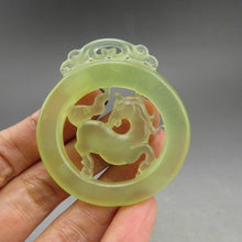 Load image into Gallery viewer, 10% OFF- Certified Natural Jadeite Emerald A*Jade HandCarved Hongshan Culture Horse Pendant A169