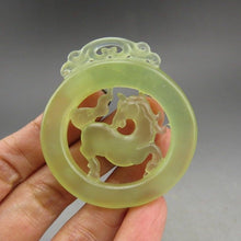 Load image into Gallery viewer, 10% OFF- Certified Natural Jadeite Emerald A*Jade HandCarved Hongshan Culture Horse Pendant A169