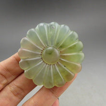 Load image into Gallery viewer, 10% OFF- Certified Natural Jadeite Emerald A*Jade HandCarved Hongshan Culture flower Pendant A96