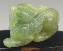 Load image into Gallery viewer, 10% OFF- Certified Natural Jadeite Emerald A*Jade HandCarved Dragon-Pixiu Pendant A88