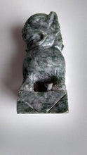 Load image into Gallery viewer, 3.62in/91.94mm H- Chinese Vintage Genuine Natural Green Jade HandCarved Lion Statue