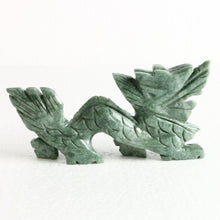 Load image into Gallery viewer, Chinese Genuine Natural Green Dushan Jade HandCarved Dragon Statue MF104