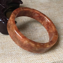 Load image into Gallery viewer, 10% OFF- 56/57/58mm Certified Natural Yellow Red Jadeite Emerald A*Jade HandCarved Bangle B123