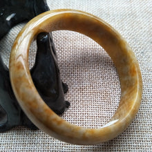 Load image into Gallery viewer, 10% OFF- 58/59/60mm Certified Natural Yellow Red Jadeite Emerald A*Jade HandCarved Bangle W563