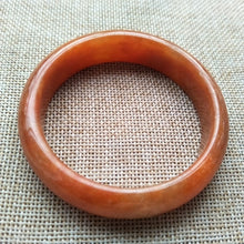 Load image into Gallery viewer, 10% OFF- 55/56/57mm Certified Natural Yellow Red Jadeite Emerald A*Jade HandCarved Bangle W560