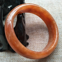 Load image into Gallery viewer, 10% OFF- 55/56/57mm Certified Natural Yellow Red Jadeite Emerald A*Jade HandCarved Bangle W559