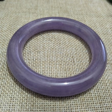 Load image into Gallery viewer, 10% OFF- 51/52/53mm Certified Natural Lavender Jadeite Emerald A*Jade HandCarved Bangle H509