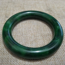 Load image into Gallery viewer, 10% OFF- 56/57/58mm Certified Natural Green Jadeite Emerald A*Jade HandCarved Bangle X254