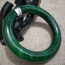 Load image into Gallery viewer, 10% OFF- 56/57/58mm Certified Natural Green Jadeite Emerald A*Jade HandCarved Bangle X254