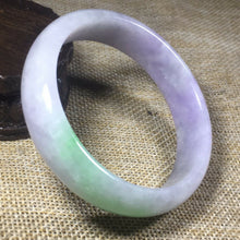 Load image into Gallery viewer, 10% OFF- 57/58/59mm Certified Natural 3 Color Jadeite Emerald A*Jade HandCarved Bangle L115