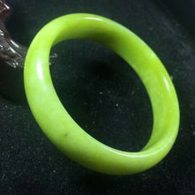 Load image into Gallery viewer, 10% OFF- 58/59/60mm Certified Natural Green Huanglong Emerald A*Jade HandCarved Bangle aSW