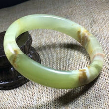 Load image into Gallery viewer, 10% OFF- 57/58/59mm Certified Natural Color Jadeite Emerald A*Jade HandCarved Bangle A263