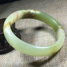Load image into Gallery viewer, 10% OFF- 57/58/59mm Certified Natural Color Jadeite Emerald A*Jade HandCarved Bangle A263