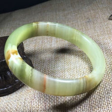 Load image into Gallery viewer, 10% OFF- 57/58/59mm Certified Natural Color Jadeite Emerald A*Jade HandCarved Bangle A263