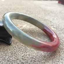 Load image into Gallery viewer, 10% OFF- 55/56/57mm Certified Natural Red Xiu Emerald A*Jade HandCarved Bangle B064