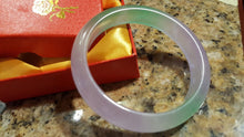 Load image into Gallery viewer, 10% OFF- 57/58/59mm Certified Natural 3 Color Jadeite Emerald A*Jade HandCarved Bangle L071