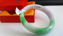 Load image into Gallery viewer, 10% OFF- 56/57/58mm Certified Natural 3 Color Jadeite Emerald A*Jade HandCarved Bangle A181